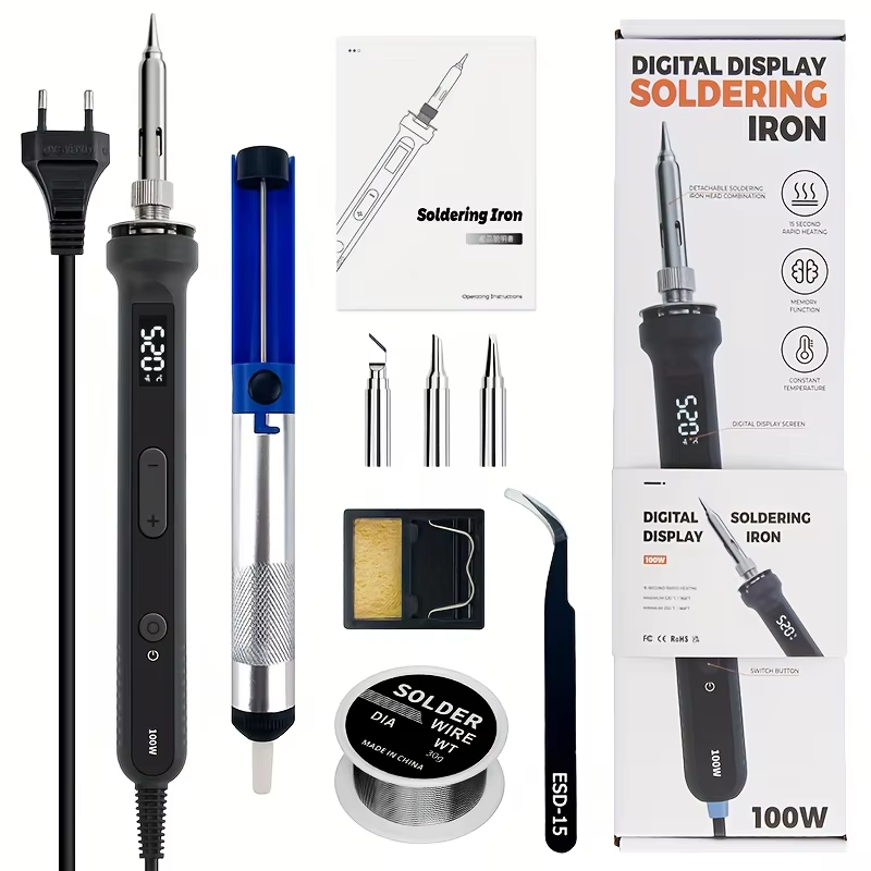 Electronics Stuff - 100W Digital Soldering Iron Kit Adjustable‑Temperature