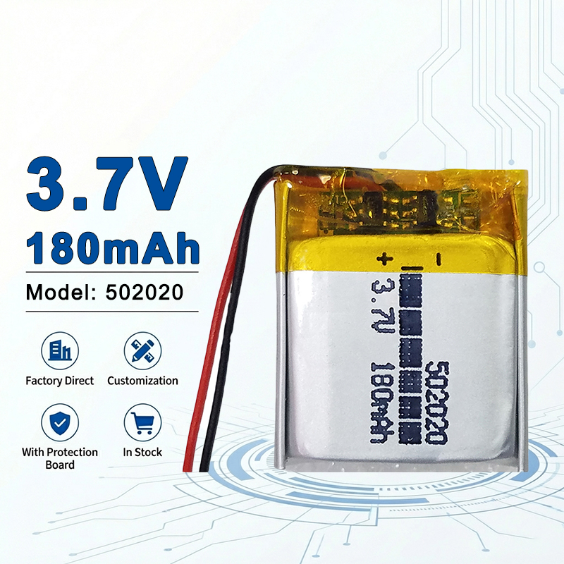 Electronics And Gadgets With A - 502020 3.7V 180mAh Rechargeable Lithium Polymer