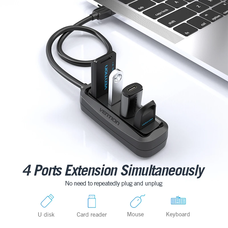 Vention USB 2.0 HUB 4 Port wit - огляд і ціна Electronics Gadgets Wholesale