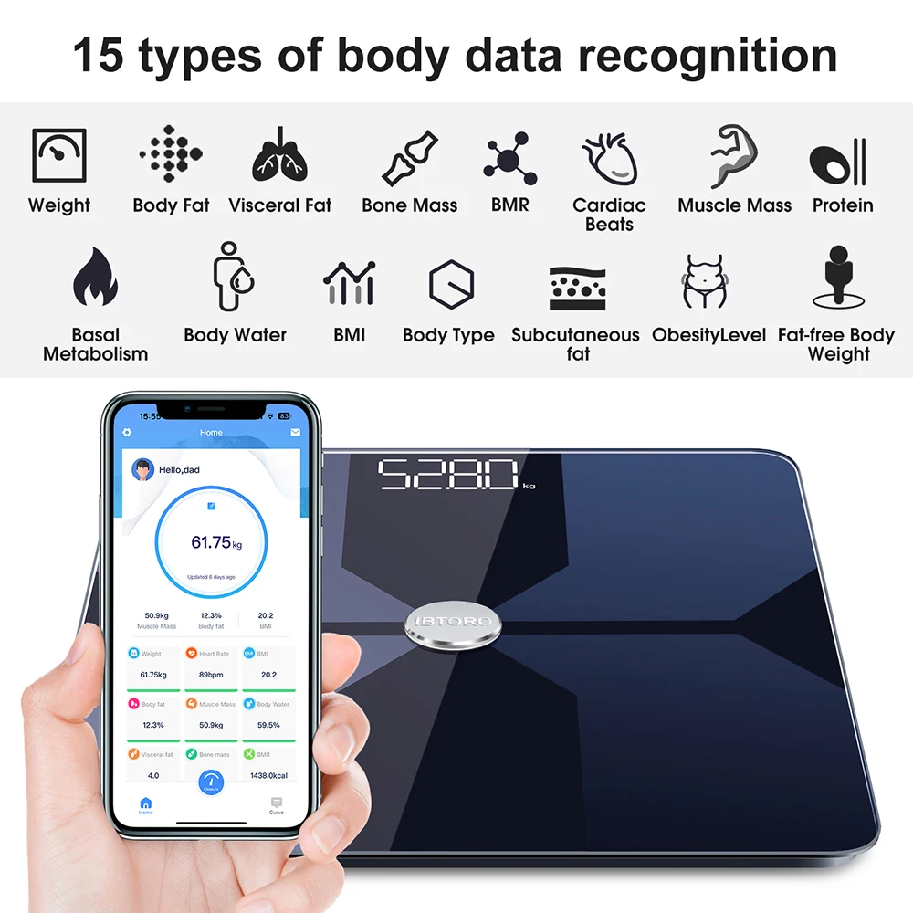 Body Fat Scale Wifi Home Preci - огляд і ціна Body Fat Scale Smart